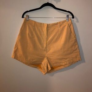 Yellow and white shorts